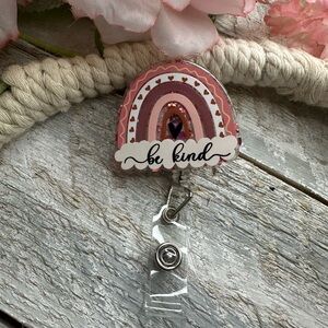 Pink Rainbow 'Be Kind' Badge Reel